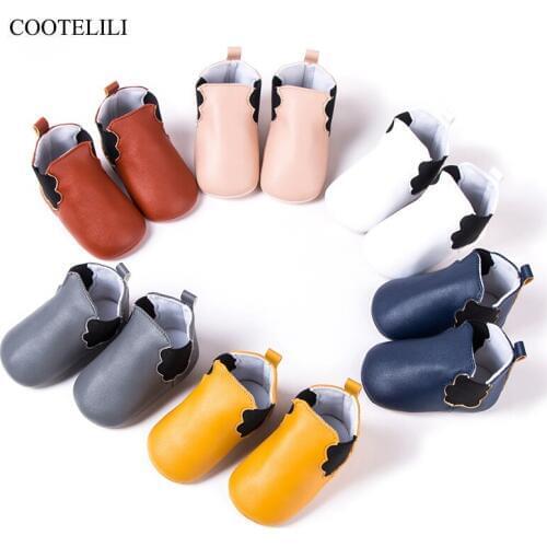 COOTELILI Newborn Baby Shoes Moccasins Winter Autumn Baby Girls Boys First Walker Shoes PU Leather Boots Toddler shoes For Kids