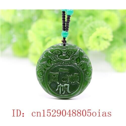 Natural Green Chinese Jade Tiger Pendant Necklace Charm Jadeite Jewelry Carved Amulet Fashion Accessories Gifts for Women Men