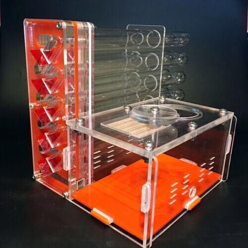 New Acrylic DIY Ant Farm 12 Test Tubes With Acrylic Feeding Area For Ant Insect House Workshop Ant Nest Anthill 14 * 14 * 15cm