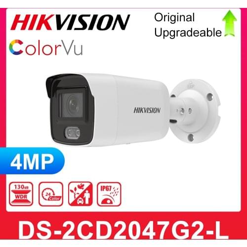 New Hikvision 4MP POE DS-2CD2047G2-L and DS-2CD2047G1-L CCTV ip camera Surveilance colorvu full color Fixed Bullet Network