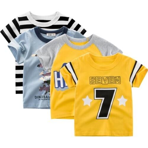 2-8T Children Clothes Boys T Shirt Cotton Cartoon Short Sleeve T-shirt Super Hero Kid Boy Casual Shirt Childrens Girls Clothing