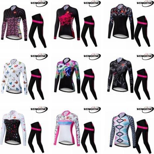 Pro Brand Cycling Sets Women Long Sleeve Spring/Autumn Cycling Suit Ropa Ciclismo Hombres Girl 3D Gel Pad kit