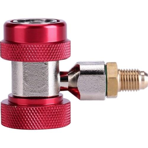 R134A/C Low/High External Quick Thread Adjustable Connector Air Conditioning Coupler Adapter + Extractor Valve Core