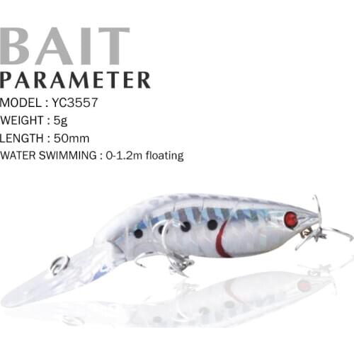 Fishing Lures 50mm/5g 0-1.2m Floating Quality Professional Pencil Hard Bait 3D Eyes Manual production High Lures