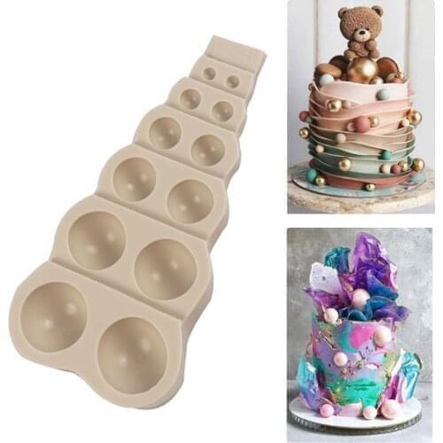 Silicone Cake Model Chocolate Fudge Large Small Pearl Ball DIY Baking Mould 2