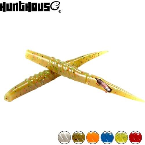 Hunthouse silicone bait pike fishing soft lures 115mm 5.3g easy shiner pvc materal worm soft lure make noise for pike bass lw231