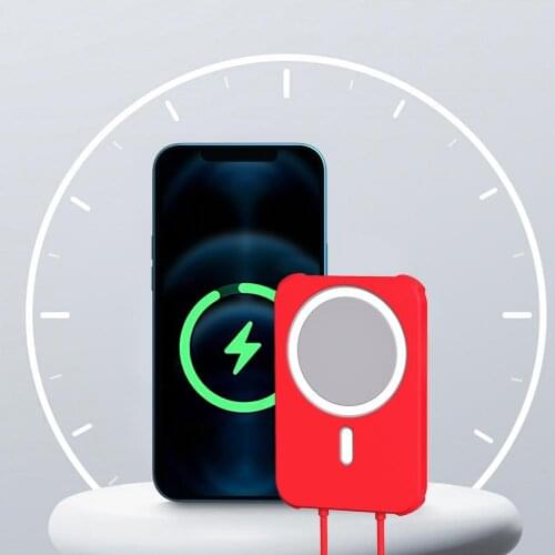 Power Bank Silicone Case For IPhone 12 Battery Pack Cover Anti-Scratch Skin Sleeve Battery Storage Bag Shockproof Protective Box