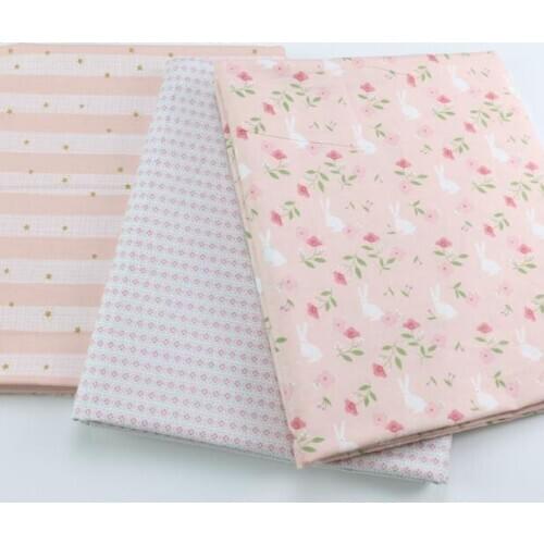 50*235cm Rabbit Stars 100% Cotton Printed Fabric,patchwork DIY Handmade Materials For Sofa Cover Bedding Set Quilting Making DIY