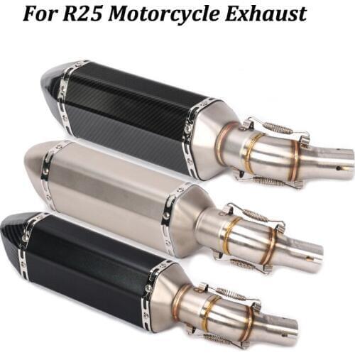 Full System For Yamaha R3 R25 Motorcycle Exhaust Muffler Modified Mobile DB Killer 51mm With Middle Conncetion Link Pipe Slip on