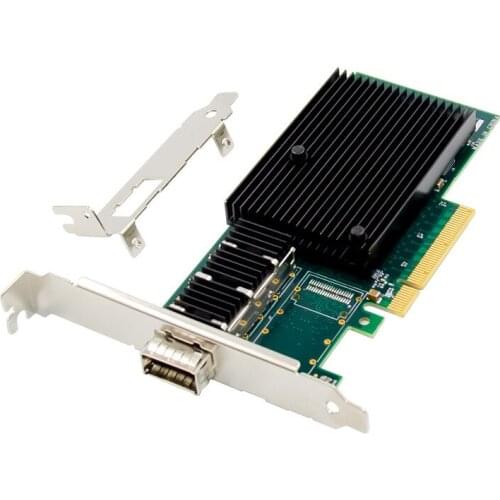 1 port PCI-E X8 40GbE QSFP+ fiber server network card 10000M PCIE 8X 10 Gigabit fiber network card chip Intel XL710