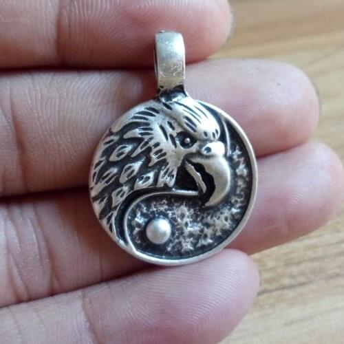 1pcs bird pendant eagle ying and yang necklace yin yang