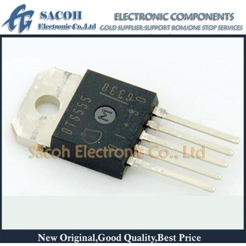 2Pcs BTS555E3146 or BTS555 or BTS550P TO-218-5 Smart High Side High Current PROFET