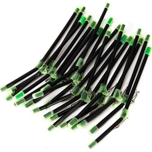 20 Pcs Plastic Anti Booms with Strong Snap Night Fishing Rig Bent for Carp Fishing Connector Tackles Fishing Accessories