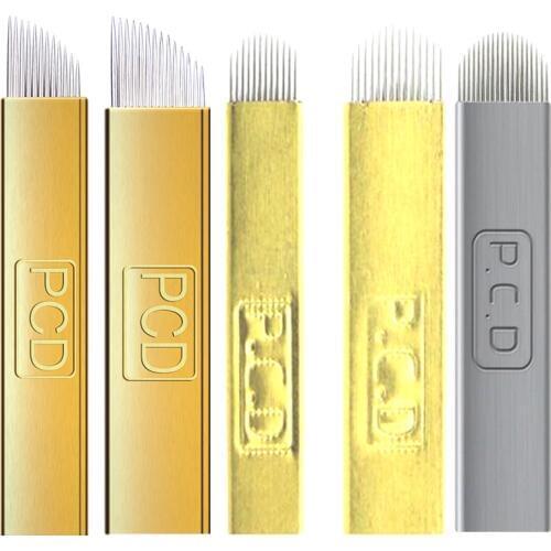 200 pcs Laminas Pcd 12/14 12U /14U/18U Hard Microblading Permanent Makup Needles For Tobori Tattoo Pen