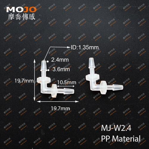 2020 (100pcs/lots) MJ-W2.4 Elbow type plastic hose connectors 2.4mm hose joint pipe fittings