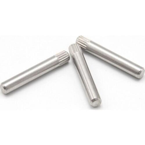 30pcs M3 stainless steel knurled pin cylindrical pins connecting rod home decoration bolts length 2mm-16mm length