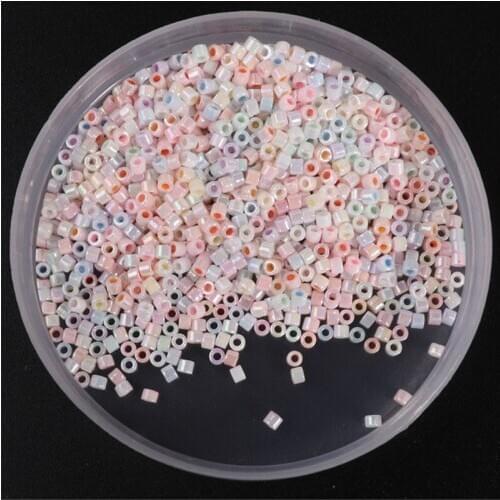 350Pcs/5g/Pack 2mm AB Solid Color Rice Beads DIY Handmade Garment Beads Loose Round Beads Clothing Embroidery Tassel Accessories