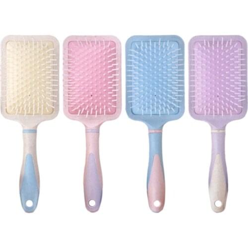 4 Colors Hair Brush Straightener Hair Comb Hair Styling Anti-static Massage Combs For Salon Styling Women Scalp Treatment