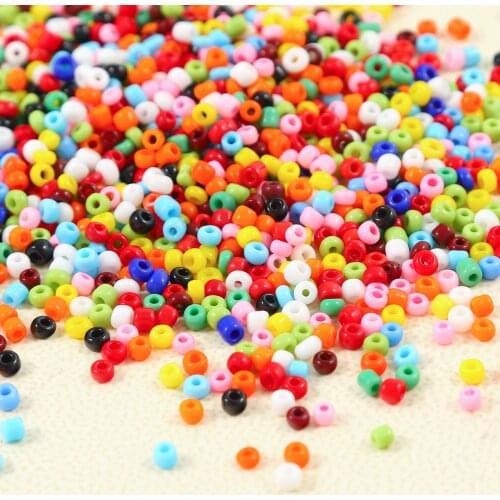 500pcs 3mm Solid Color Czech Glass Seed Spacer Beads Austria Crystal Round Hole Beads For Kids Jewelry DIY Making Accessories