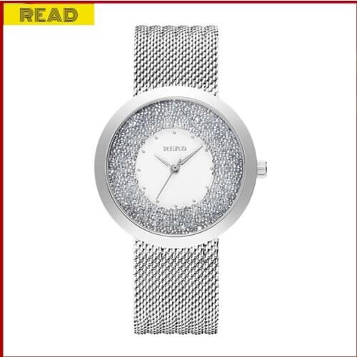 READ Fashion elegant Simple Women Watches stainless steel watch for women Waterproof ladies Quartz Watch Perfect Gift for Female