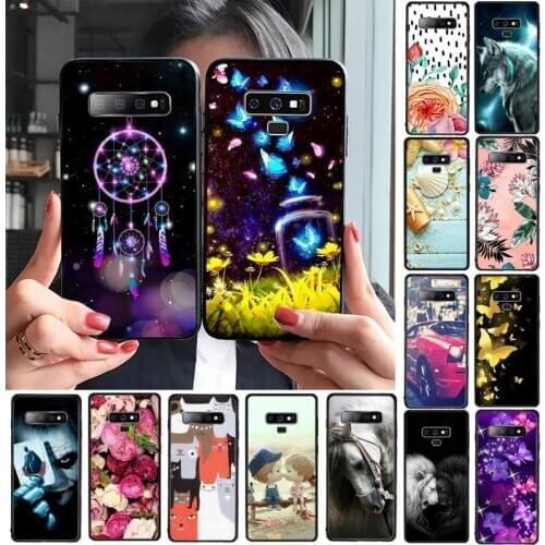 Dream Catcher Animal Butterfly Horse Lion Wolf Retro Flower Phone Case for samsung A 50 51 71 31 21 30 S 20 9 note 20 J4 2018