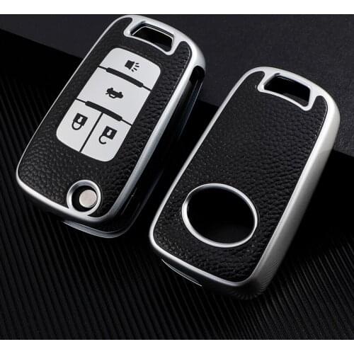TPU Leather Car Key Case Remote Control Fob Protector Cover For Chevrolet Camaro Cruze Equinox Malibu Orlando Chevy Impala