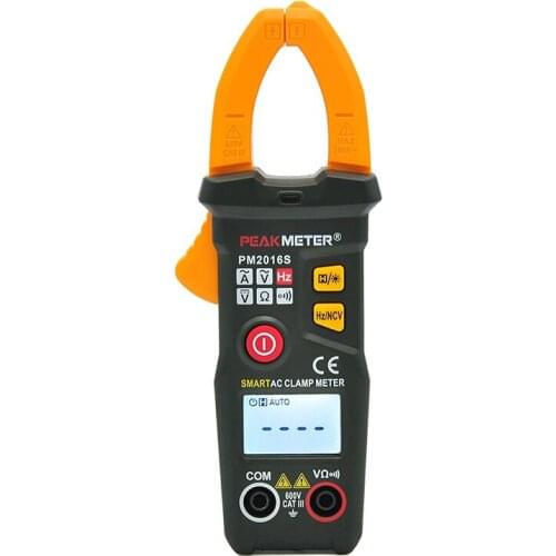 Peakmeter 6000 Counts Mini Digital Clamp Meter With Non Contact Voltage Connector