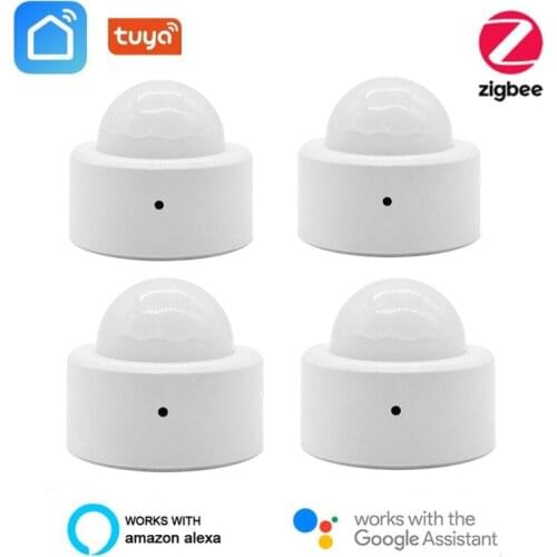 5pc Tuya ZigBee Motion Sensor Paste Mount PIR Motion Detector Alarm Instant Smart Life App Monitoring Infrared Human Body Sensor