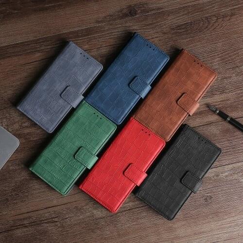 Flip Leather Crocodile Skin Feel Magnetic Bracket Case Cover For Xiaomi Redmi Poco F1 F2 F3 X2 X3 NFC Pro M3 Vintage Wallet Case