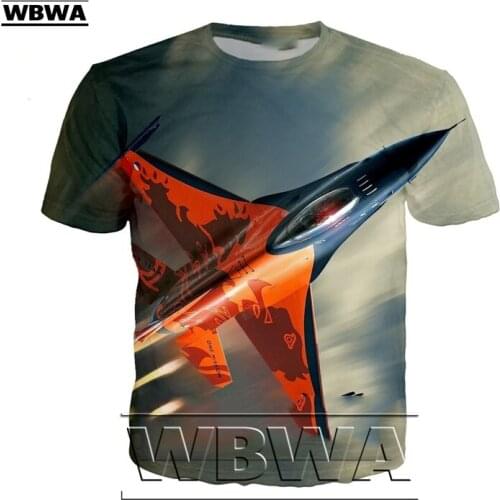 WBWA 3d Print T Shirt Streetwear Men Women Plane Set Sail Aircraft Fashion T-shirt Harajuku Kids Homme Tshirt