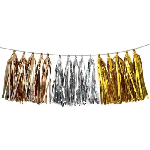 1Set Mixed DIY Tissue Paper Tassel Garland for Wedding Kids Unicorn Birthday Party Decorations Baby Shower Favors Supplies