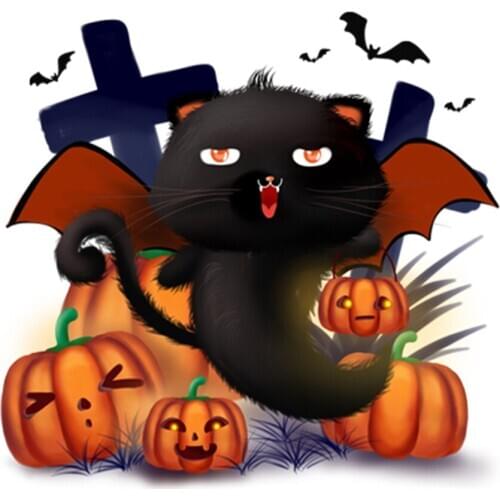 Halloween Cartoon Diamond Painting Round Full Drill Pumpkin Bat Nouveaute DIY Mosaic Embroidery 5D Cross Stitch Home Decor Gifts