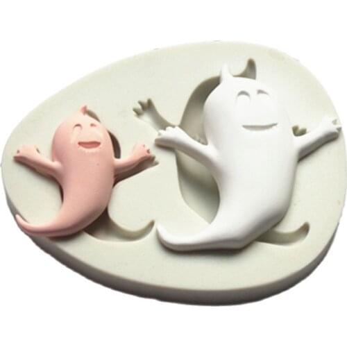 Halloween Ghost Fondant Cupcake Decorating Molds Cake Silicone Mold Sugarpaste Candy Chocolate Gumpaste Clay Mould K471