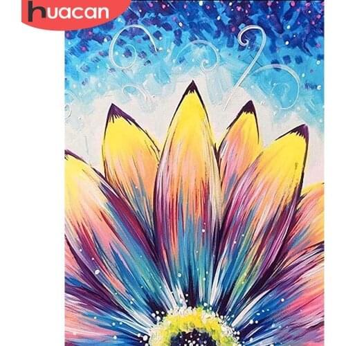 HUACAN 5D DIY Diamond Painting New Arrivals Flower Rhinestones Diamond Embroidery Sale Mosaic Cross Stitch Wall Art