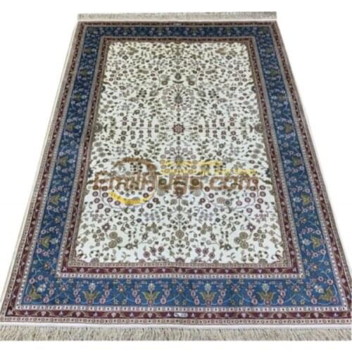 Hand Knotted Persian Bedroom Rug Handmade Floral Area Carpet All-over Design
