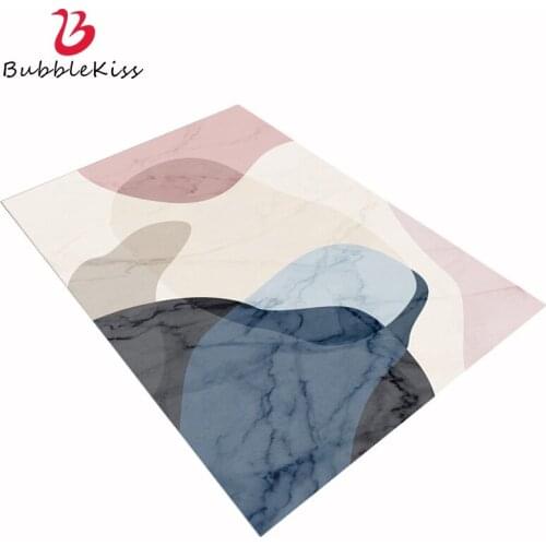 Bubble Kiss Polyester Rugs And Carpets For Home Living Room Modern Oil Printing Pink Blue Marble Mosaic Area Rug Bedroom Deocr