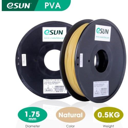 ESUN Water Soluble PVA Filament 3D Printer PVA Filament 1.75mm 0.5KG 1.1LBS 3D Printing Filament Support Material for 3D Printer