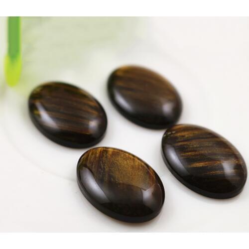New Fashion 10pcs 18x25mm Amber Color Flat Back Resin Cabochons Cameo G7-07