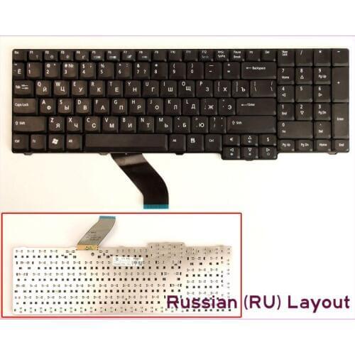 New Keyboard RU Russian Version For Acer Aspire 8735G 8735ZG 8930G 7620 7620G 8920G 6530 6530G Laptop Black