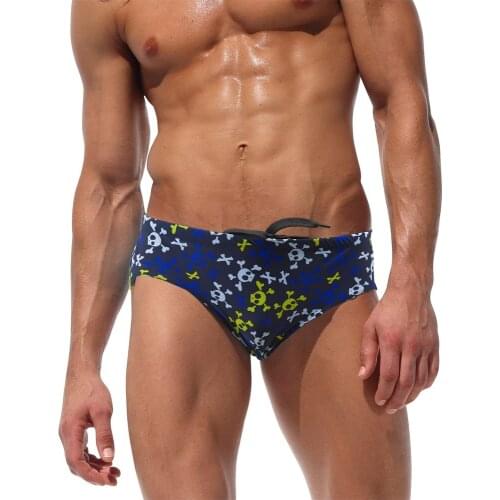 New Mens Swim Low Waist Trunks Pattern Printing Bikini Beachwear Australian Fashion Sexy Swimsuit Summer Spa Beach Surf Sport