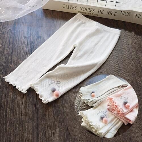 0-6T Summer Striped Girl Leggings Toddler Girls Cotton Infant Newborn Kids Strumphose Knitted Skinny Pants For Babies