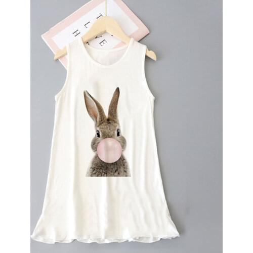 4 5 6 7 8 9 Baby Girls Sleeveless Animal Blow Bubble Dresses Clothes Kid Summer Princess Dress Baby Children Party Pageant Dress