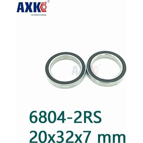 Axk Free Shipping 6804 2rs Bearing Abec-1 (10pcs) 20x32x7 Mm Thin Section 6804-2rs Ball Bearings 6804rs