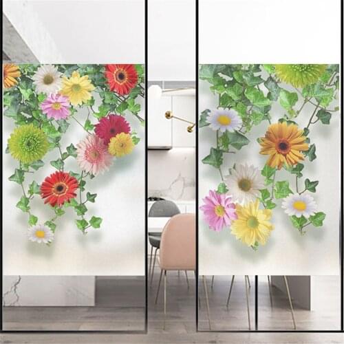 Sunflower Window Film Privacy Glass Sticker UV Blocking Heat Control Window Coverings Window Tint for Homedecor