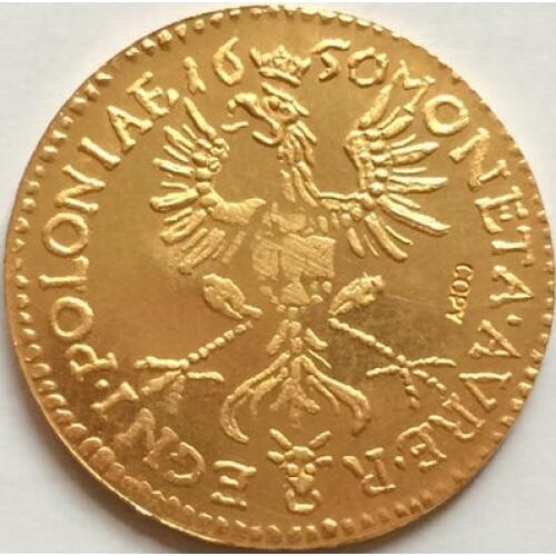 24K gold-plated 1650 russian coins copy