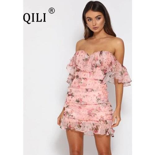 Цветочные летние платья Qili China At AliExpress