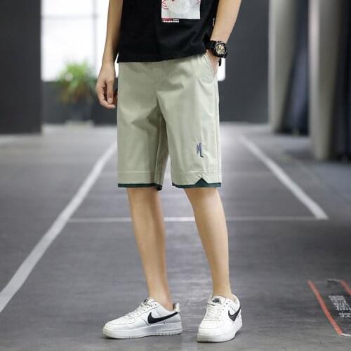 Shorts mens summer loose straight fake two piece Capris trend handsome versatile pants casual shorts pantalones cortos short
