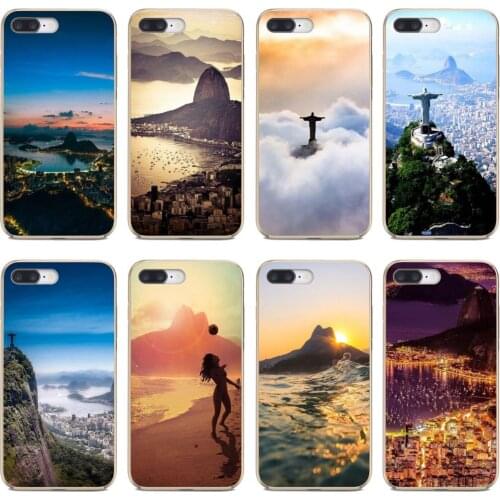 Silicone Bag Case Brazil-Rio-de-Janeiro-Jesus-Statues For Samsung Galaxy S7 S8 S9 S10E S20 FE Note 10 20 Edge Lite Plus Ultra