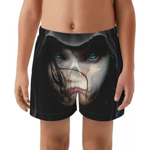 Skull Evil boys Brand Swimming Briefs Low Waist Swimwear drop With Push-up Pad Shorts Trunks Boxers Summer kids Swim