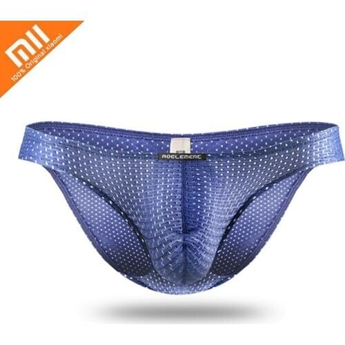 Xiaomi 3pcs Ice Silk Underwear Mens Briefs Gauze Eyes Light Breathable Comfortable Skin-friendly Thin Shorts Sexy Men Underwear